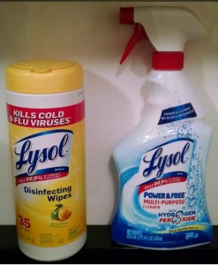 Zap away germs with Lysol.