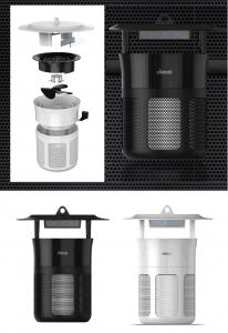 MOSCLEAN Mosquito Trap, founded by by Sensor Electronic Technology, Inc. captures approximately a dozen times as many mosquitoes than conventional traps by using ultra violet LEDs that emit light in a targeted range. *Photo courtesy of MOSCLEAN & Sensor Electronic Technology Inc., used with permission